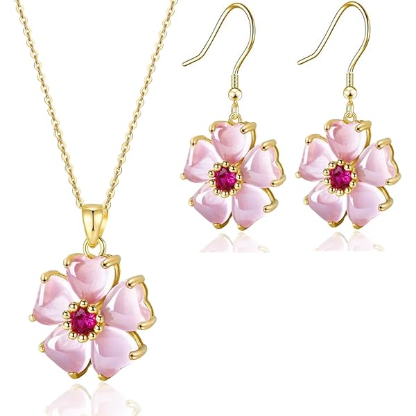 Amazon.com: KOZUKI Sakura necklace cherry blossom necklace sakura